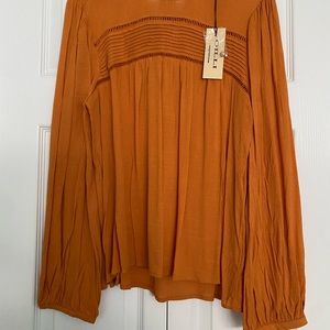 Gilli long sleeve top- Large - Orange